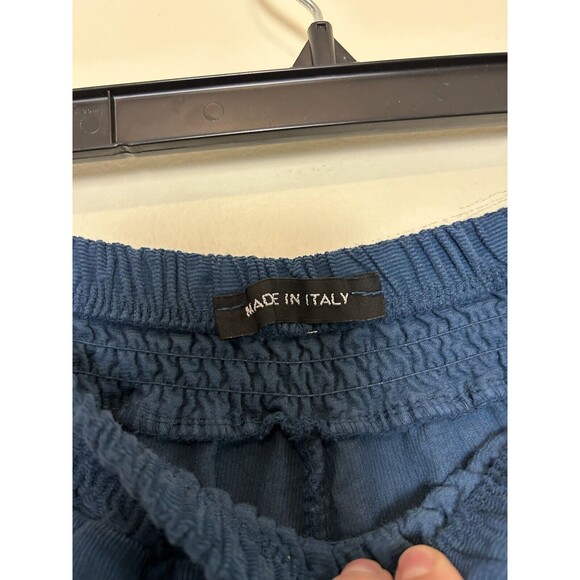 TG.U Blue Corduroy Wide Leg Pants Made In Italy Size Small - Picture 4 of 7